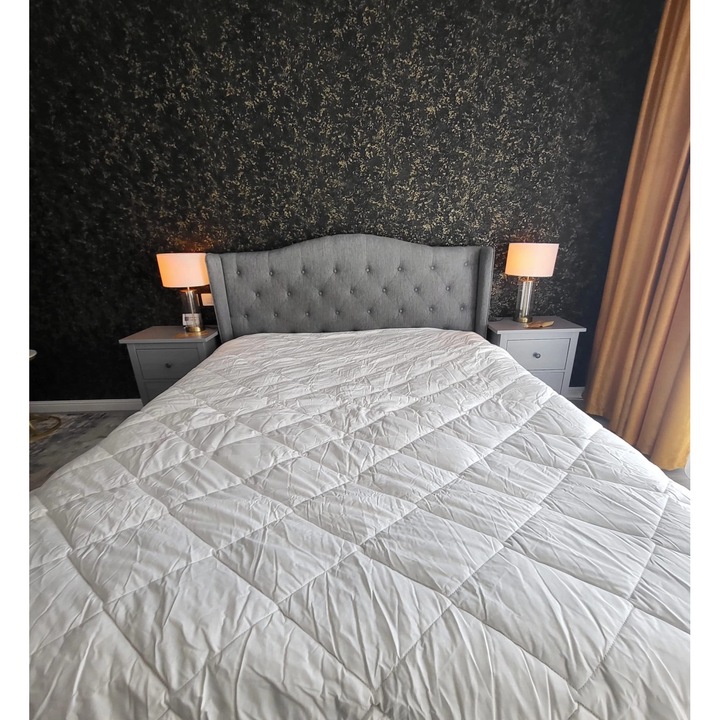 Олекотена завивка от мериносова вълна Lana Merino Comfort, 800 гр/кв.м, 180×220 см, 4 сезона, бяла