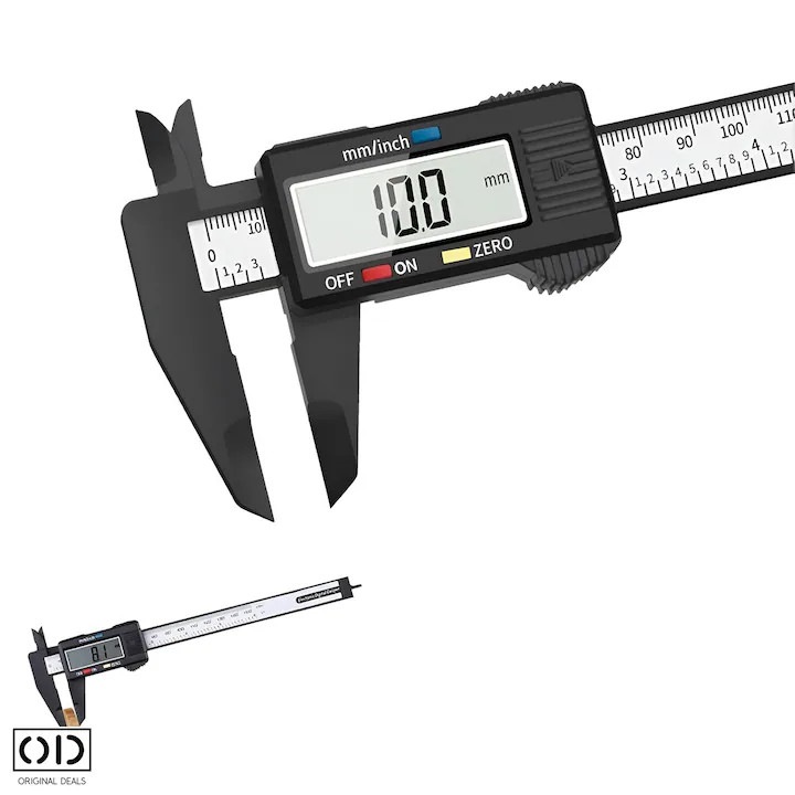 Subler Electronic ORIGINAL DEALS, 0-150mm, LCD, Negru, PVC