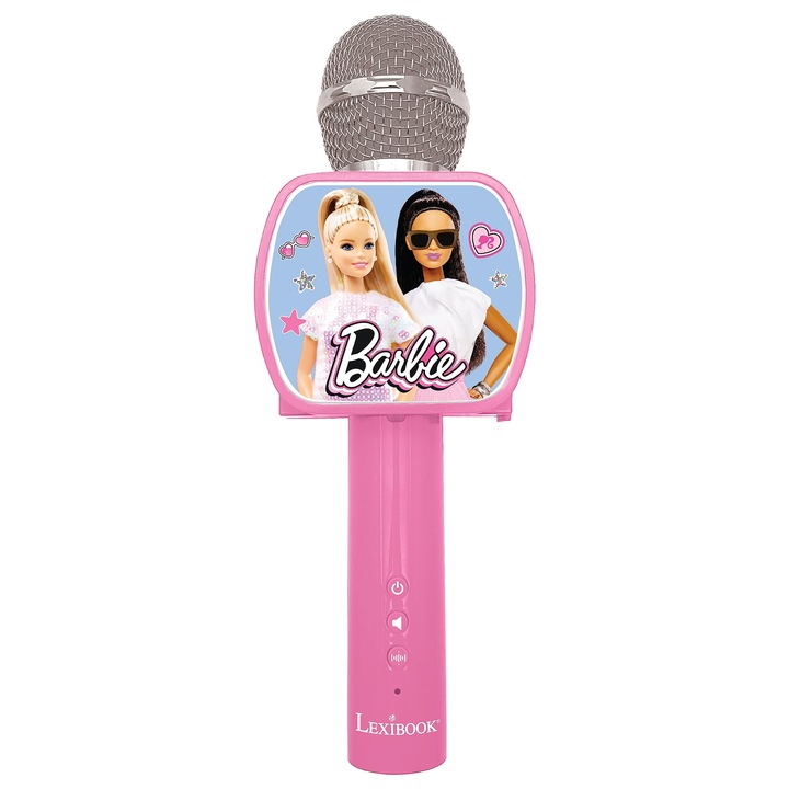 Lexibook Barbie Bluetooth mikrofon telefontartóval és hangszóróval, rózsaszín