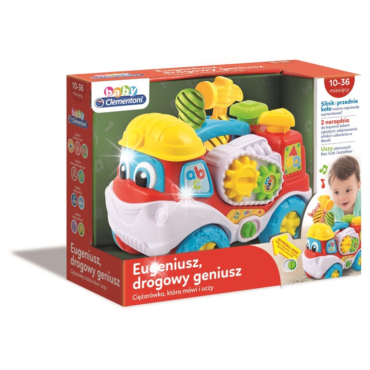 Интерактивен камион Clementoni Eugeniusz, многоцветен, 30x23x13,5см