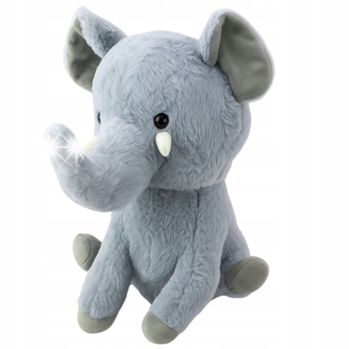 Плюшена играчка, Lean Toys, голям слон, 36см, сив, СЕ сертификат