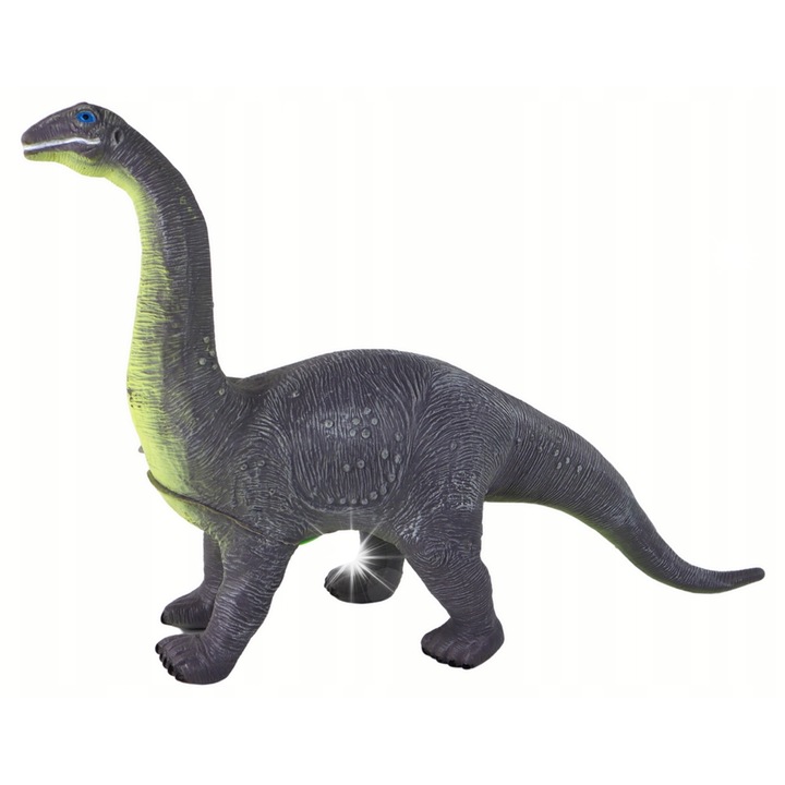 Brachiosaurus Dinoszaurusz Figura Hanggal, Lean Toys, 54x33x13cm, szürke