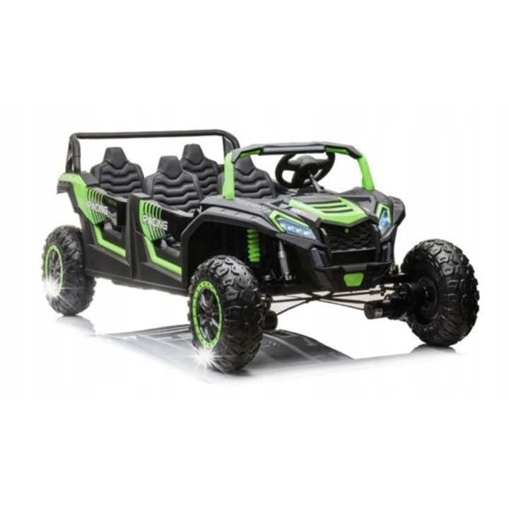 Masinuta electrica LEAN TOYS Buggy A033 4x4, verde, 190x100x78cm, 2 locuri, muzica, 5-11km/h