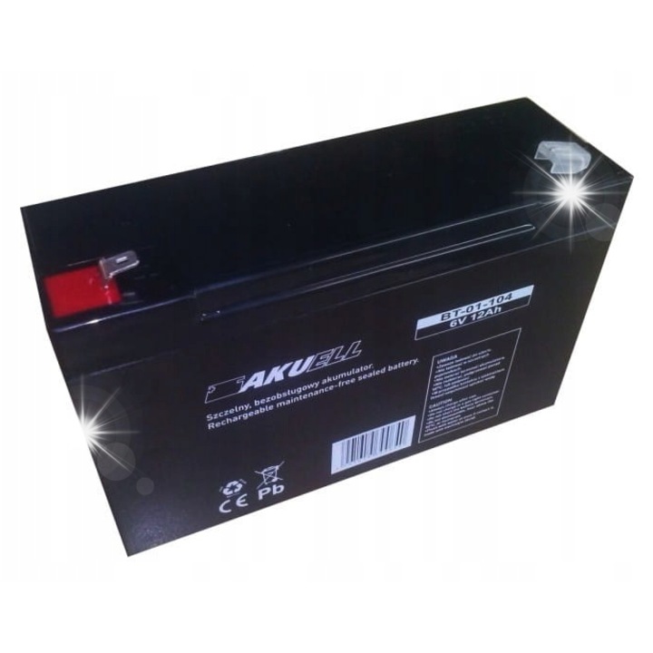 Acumulator AGM Berlinger Haus 6V 7.2Ah, dimensiuni 15x9x3cm