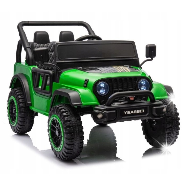 Електрическа кола Lean Toys A8813, 24V, 3-6 км/ч, зелена, 101x65x61см