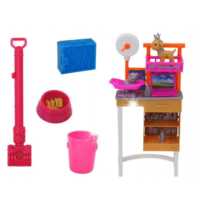 Комплект кукли с кучета и котки, Lean Toys, ветеринарни аксесоари, многоцветен, за деца над 3 години