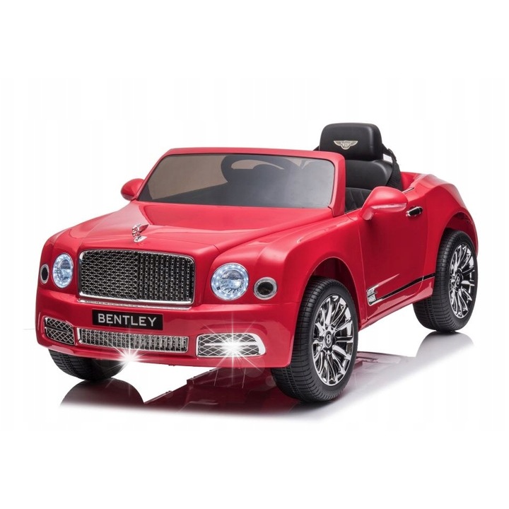 Masinuta pe acumulator Lean Toys Bentley Mulsanne, rosu, 120cm x 71cm x 48cm, 2x45W, 12V7Ah