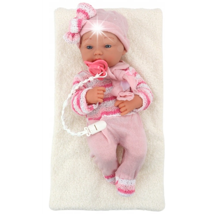 Bobas baba kiegészítőkkel, rózsaszín, 35x16x10cm