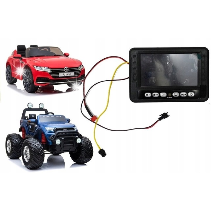 Panou muzical LCD MP4, Berlinger Haus, Ford Ranger Monster DK-5, 20x15x12cm, Negru