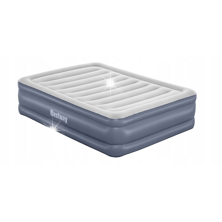 Надуваем матрак Bestway Tritech Airbed за 2 души, 203x152x51см, с вградена електрическа помпа, антибактериален материал