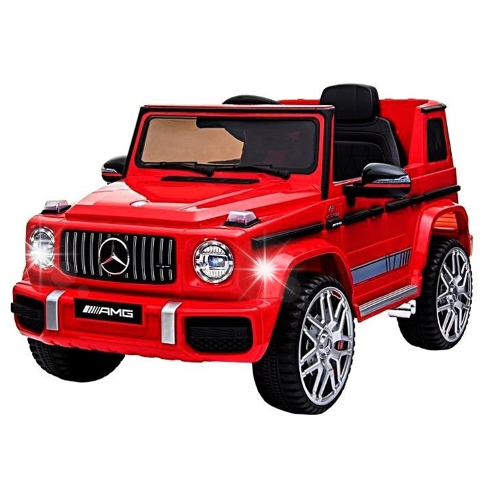 Masina electrica pentru copii model Mercedes G63, Lean Toys, rosu, 2 motoare, 12V