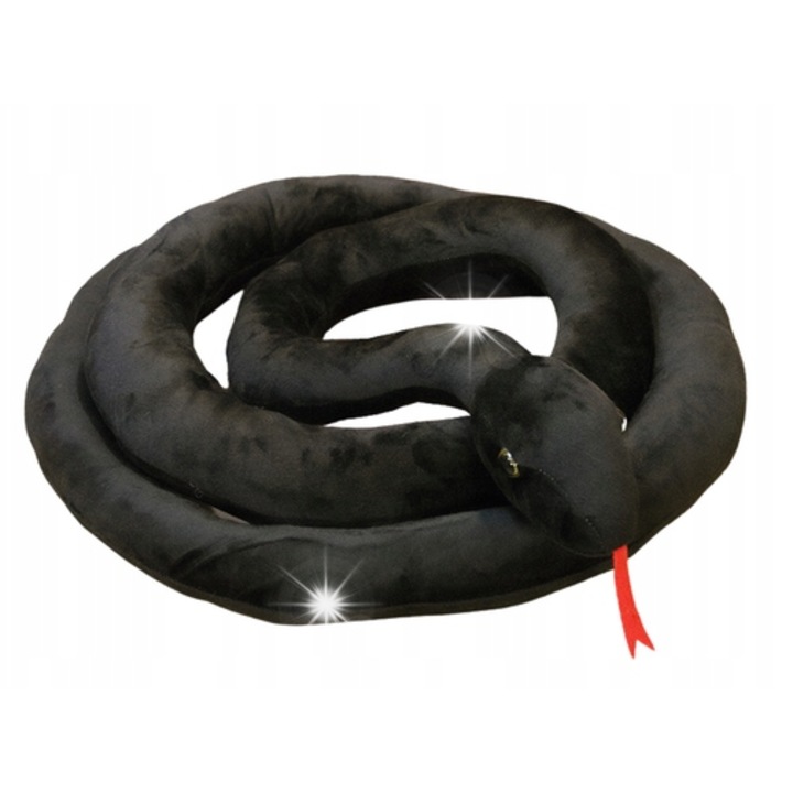 Jucarie de plus, sarpe, 300x35x20cm, negru, set