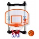 Kosárlabda játékszett, Lean Toys, labdával és pumpával, állítható, 65,5x43x35,5cm, 57,5x34,5x8cm, többszínű