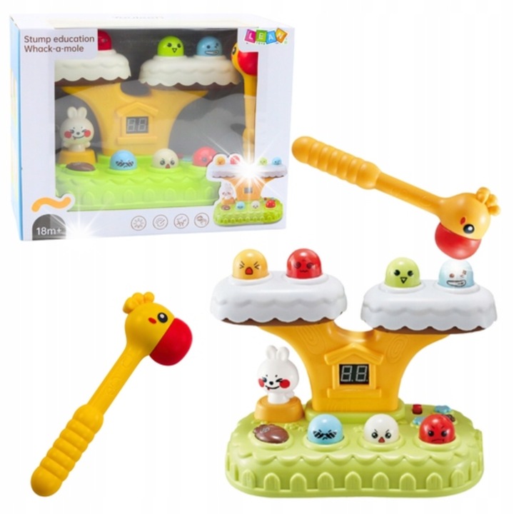 Üss-a-vakondot interaktív játék, 7 sebességfokozat, hang- és fényhatások, 21,5x17,5x12,5cm