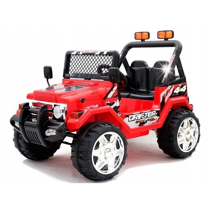 Jeep electric pentru copii S618, rosu, 2 viteze, 110x73x78cm, 12V7Ah