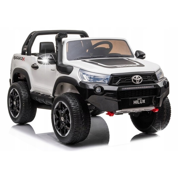 Електрическа кола за деца Toyota Hilux, бяла, 140x92x74см, 4x45W, 3-5км/ч, с дистанционно управление