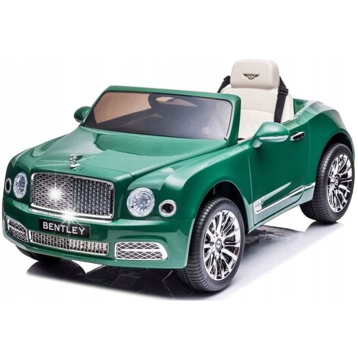 Masinuta electrica model Bentley Mulsanne, verde, 120x71x48cm, cu telecomanda