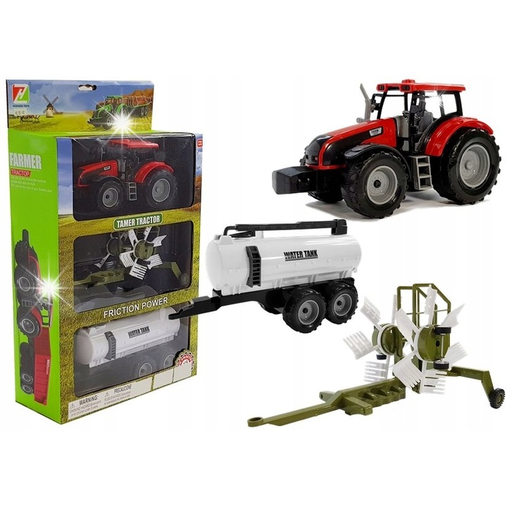 Tractor cu remorca, Lean Toys, multicolor