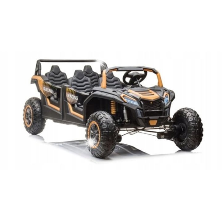 Masinuta electrica Buggy A033 4x4, LEAN TOYS, Auriu, 190x100x78cm, 2 locuri, 120kg max.