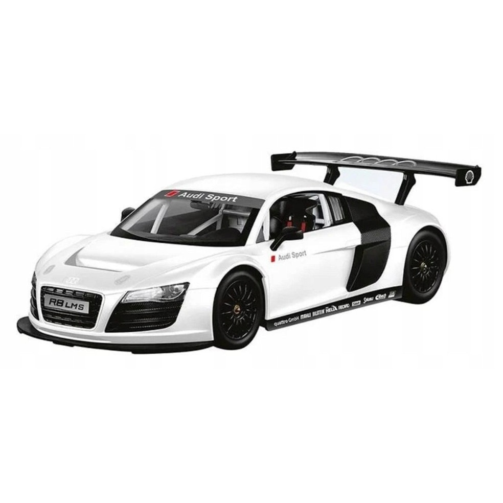 Masinuta sportiva RC Rastar Audi R8, alba, 1:18, cu telecomanda