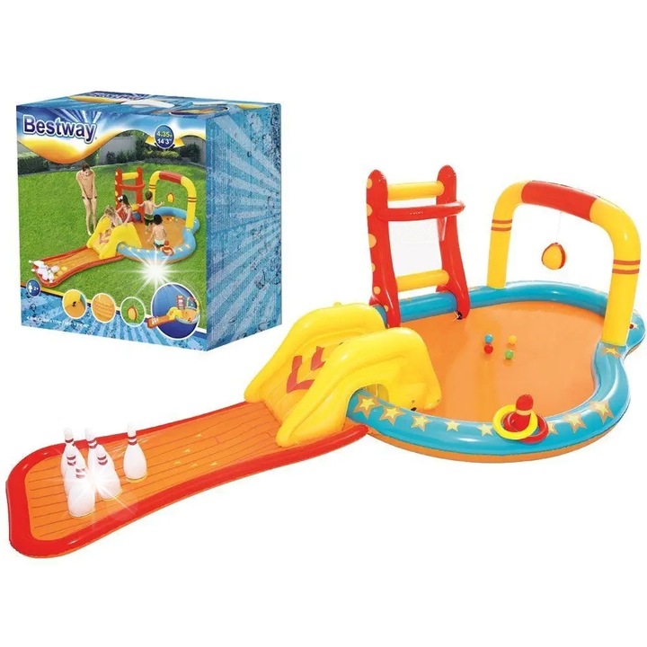 Детска площадка, Bestway, 140x130x104см, комплект с 4 звезди, октопод, 84 литра