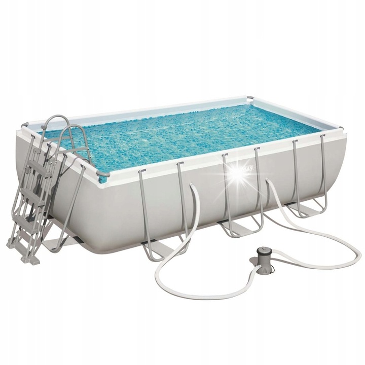 Téglalap alakú medence, Bestway, PVC, 404x201x100cm, fehér