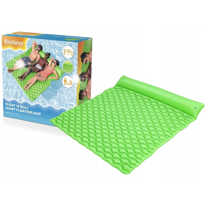 Надуваем дюшек за къмпинг Bestway, трима души, 213x170x21см, PVC, многоцветен