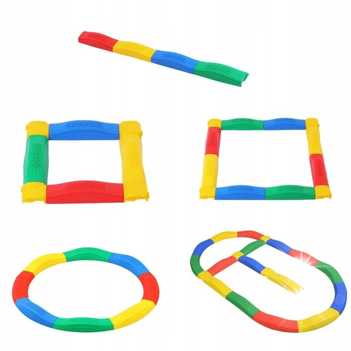 Set Traseu senzorial, Lean Toys, 16 piese, multicolor, 44x14x8cm