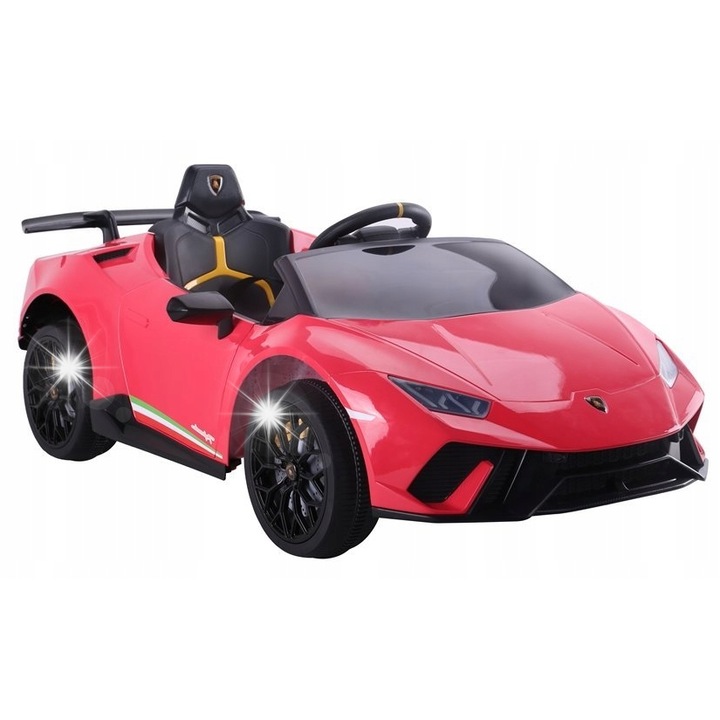 Електрическа кола за деца Lean Toys Lamborghini Huracan, червена, 4 мотора, 120x64x47см