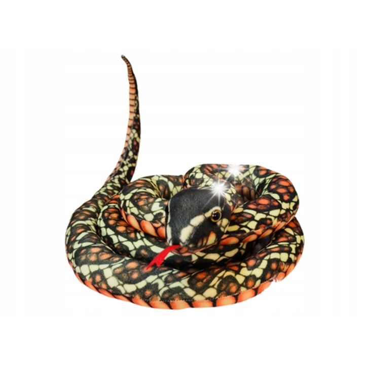 Плюшена играчка, Lean Toys, змия, 200x30x15см, кафява