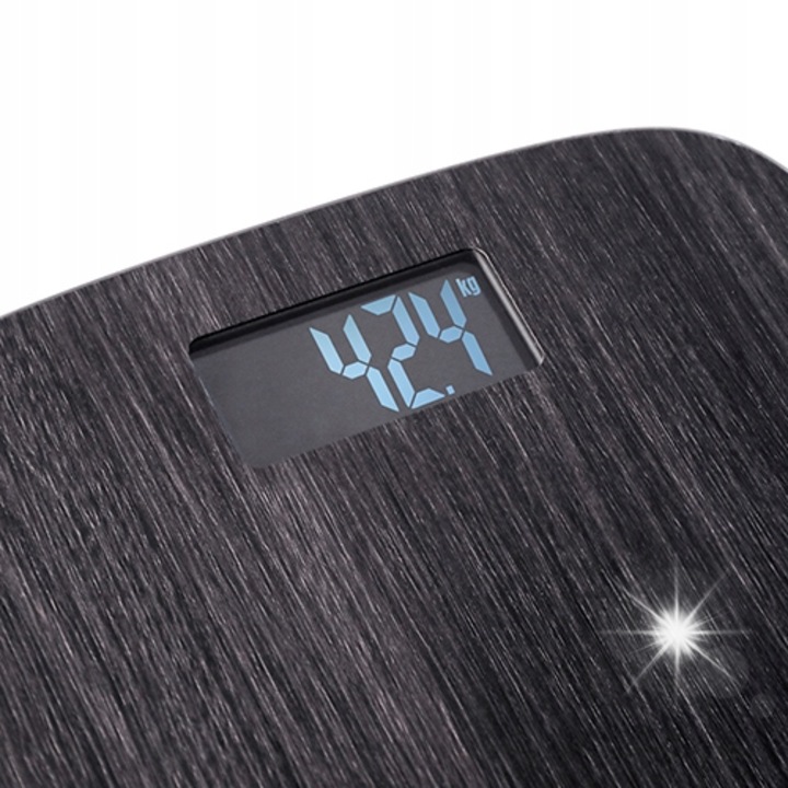 Кантар за баня Adler AD 8192, 180кг, противоплъзгаща повърхност, размери 31x31см, цвят сив венге