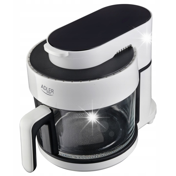 Friteuza Adler Air Fryer AD 6316, 3L, 1400W, alb, 8 programe