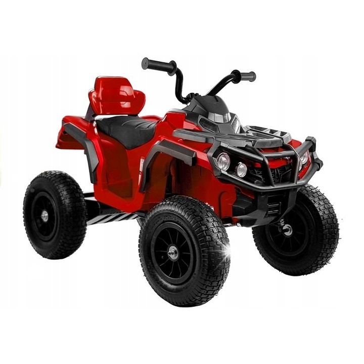 Quad electric pentru copii, BDM0906, Lean Toys, roti gonflabile, rosu, 3-5 km/h, 12V 7Ah