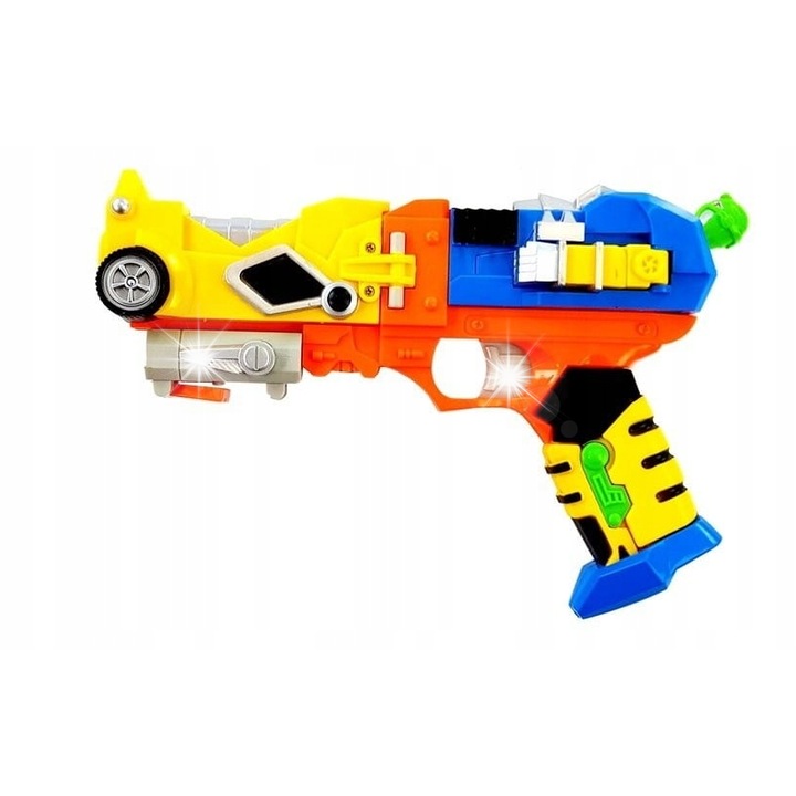 Комплект пистолет със стрели от пяна 2 в 1, Lean Toys, маска, 26x19см, 6 стрели