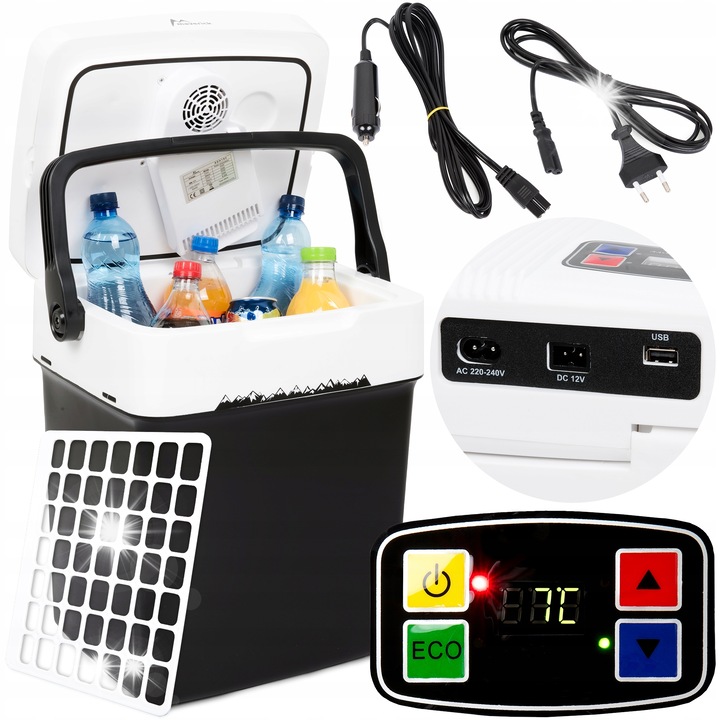 Frigider auto Maverick 32L, functie de incalzire si racire, 12V si 230V, dimensiuni 42x33x48cm