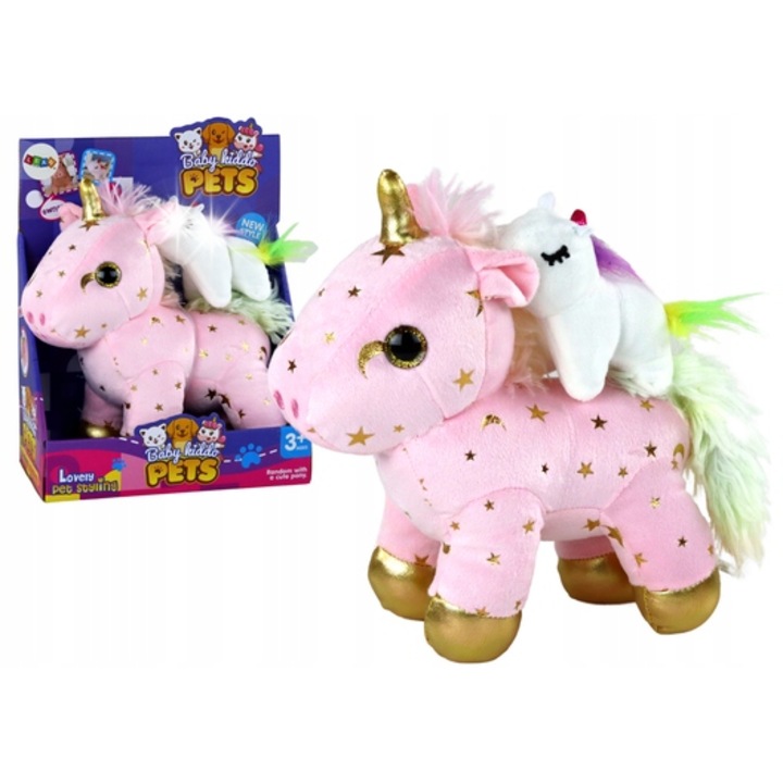 Плюшен еднорог, LEAN TOYS, 22x28x11см, 10x6x7см