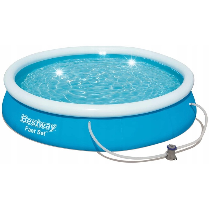 Надуваем басейн, Bestway, 3 слоя PVC, 366x76см, син