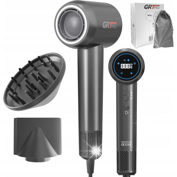 Сешоар CE 2200 W с дифузер, йонна технология, цифров контрол на температурата, 390 гр