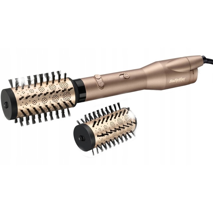Сешоар-маша Babyliss AS952E, 650W, 2 въртящи се четки, йонизация, златист цвят