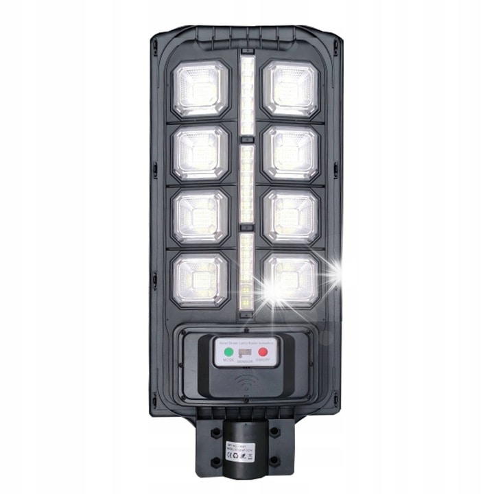 900W-os LED napelemes lámpa mozgásérzékelővel és távirányítóval, IP65, 6500K-8500K, 120°