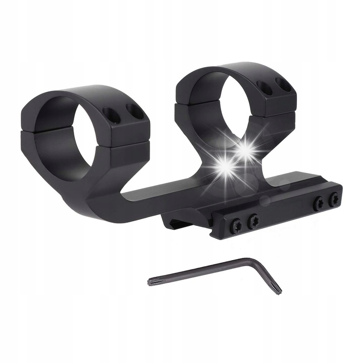 Inel montaj luneta ToopMount, 5,5x3 inch, aluminiu, finisaj mat negru, set