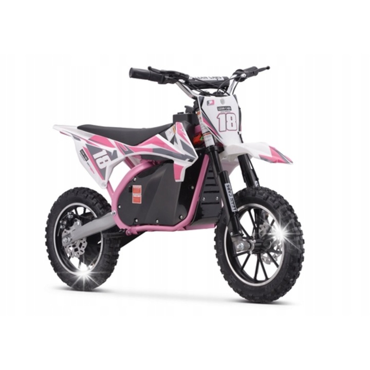 Motocicletă electrică, LEAN TOYS, TRAIL KING HP114E, 800 W, Roz