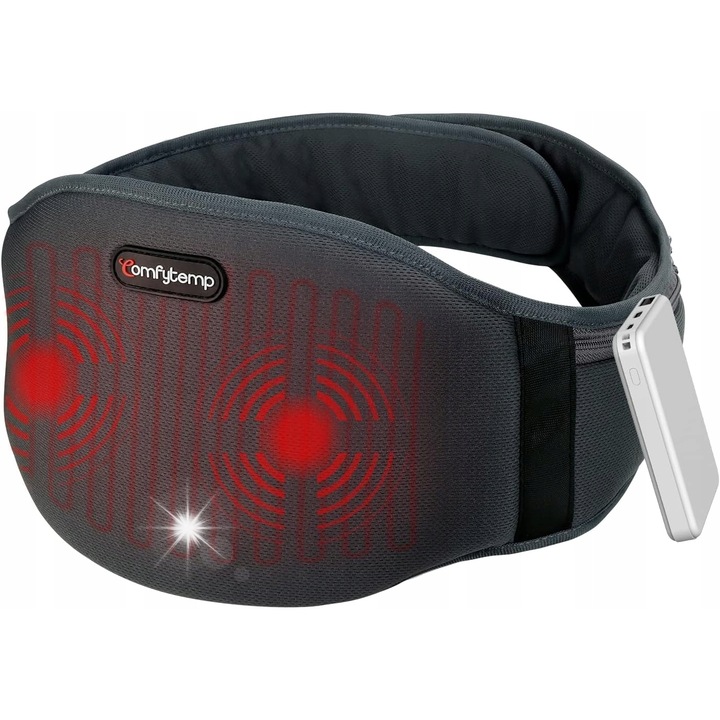 Curea electrică de încălzire cu masaj, Comfytemp, 3 setări, 3 moduri, 58 inch