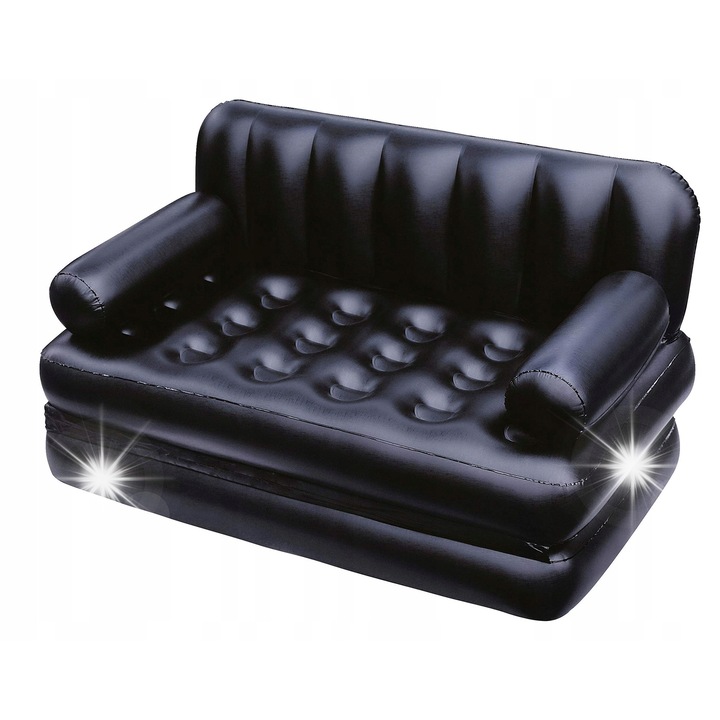 Saltea gonflabila, Bestway, 188x152x64 cm, PVC, cu pompa electrica, negru