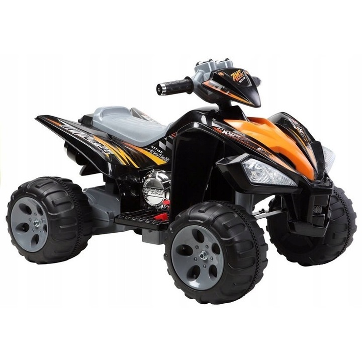 Quad electric Lean Toys, negru, 2 viteze, 90x63x63cm, pentru copii 3+