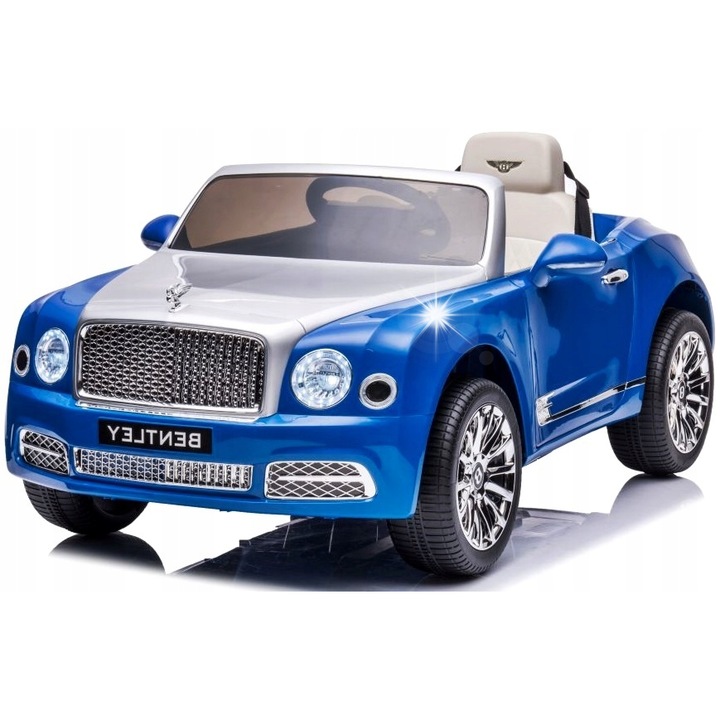 Masinuta electrica Bentley Mulsanne, Lean Toys, 120x71x48cm, albastru, cu telecomanda