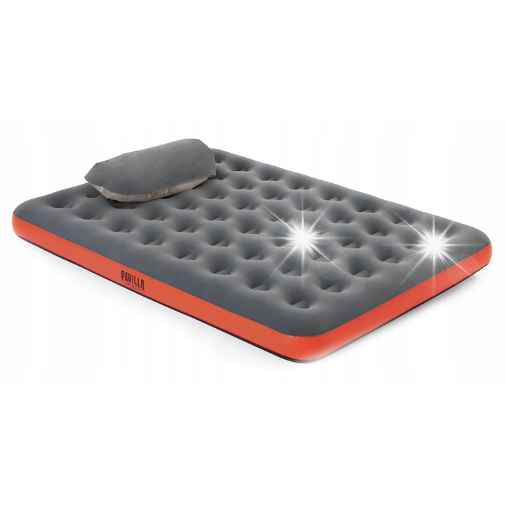 Надуваем дюшек, Bestway, 203x152x22 см, PVC, черен/оранжев