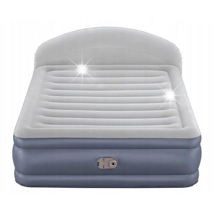 Надуваем дюшек Bestway 671BD, 152x229x46см, с електрическа помпа и вградена възглавница, многоцветен