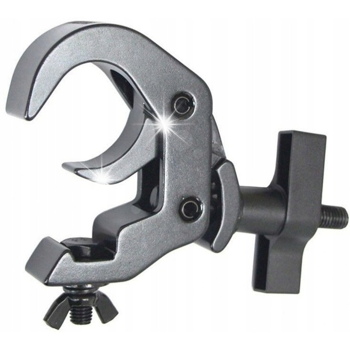 Clema de prindere lumini tip Omega, Stand4Me, 250 kg, 48x51 mm, negru