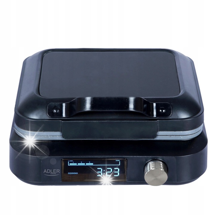 Gofron 2200W cu display LED, negru, 26x26x14.5cm, set cu instructiuni